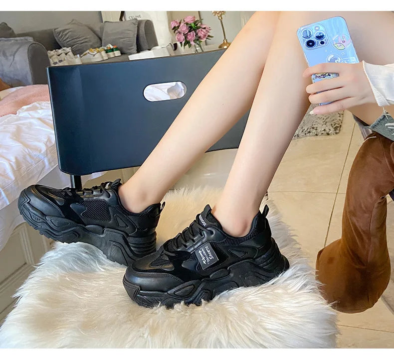 Sneakers Chunky Plataforma Mujer Otoño - Zapatillas Suela Gruesa Transpirables