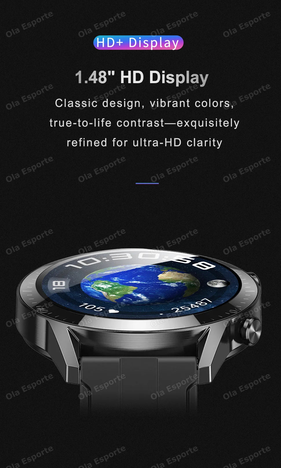 Smartwatch 2025 AMOLED Hombre Mujer - Pantalla Táctil Completa Bluetooth Llamadas 5ATM Deportivo