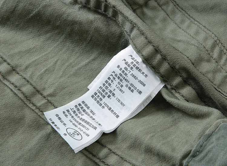 Chaqueta Hombre Denim Cargo M65 - Multi-Bolsillos Outdoor Casual Militar
