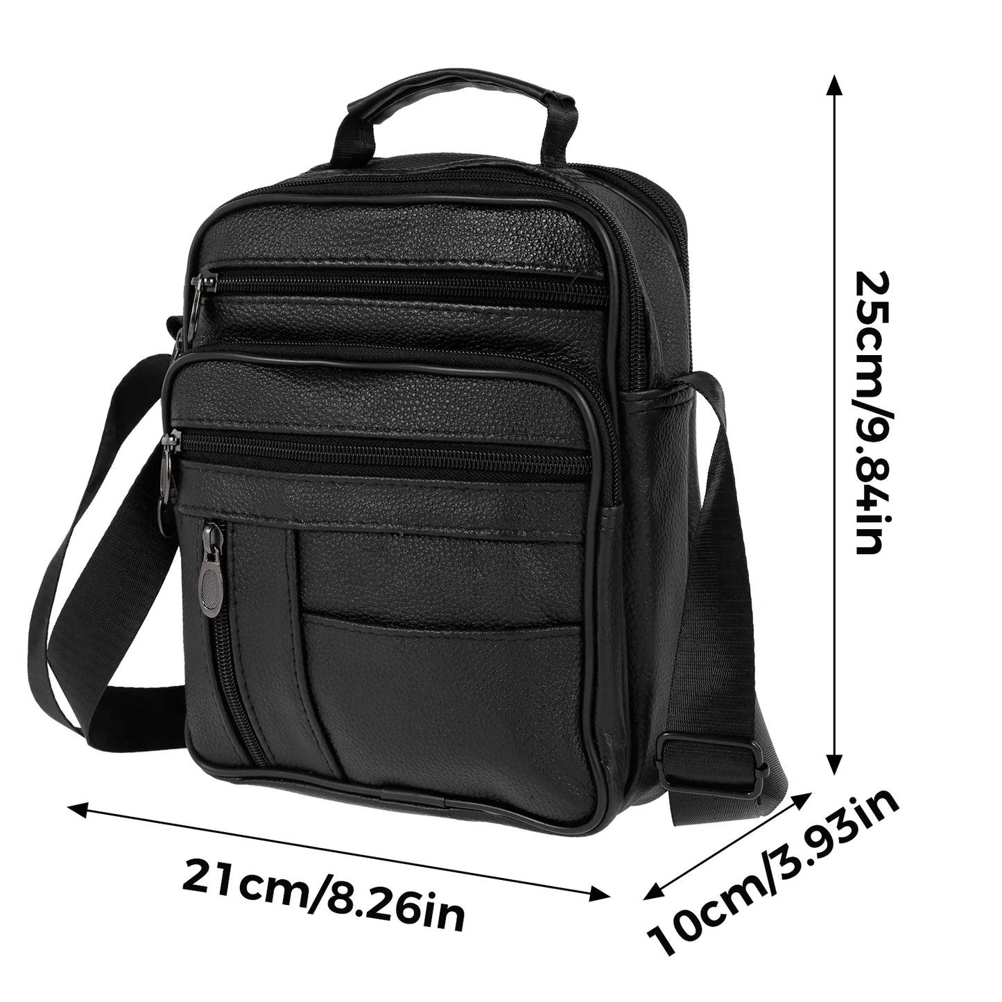 Bolso Hombro Cuero Hombre Pequeño - Mochila Crossbody Correas Ajustables PU Pecho Daypack