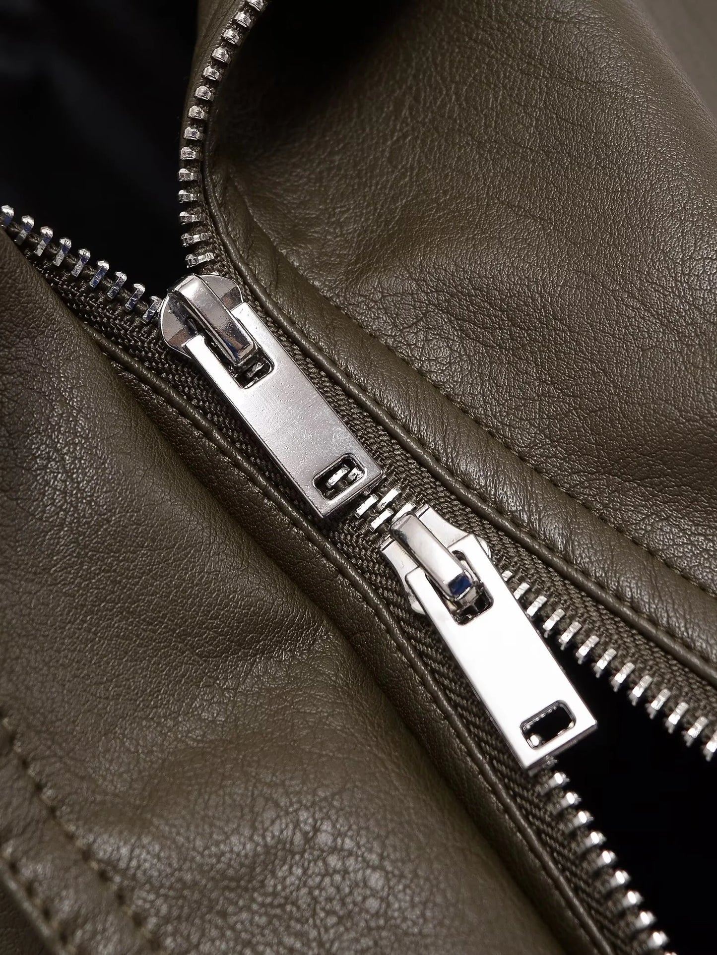 Chaqueta Cuero Mujer Retro Workwear - Chaqueta Bolsillos Cremallera 2025