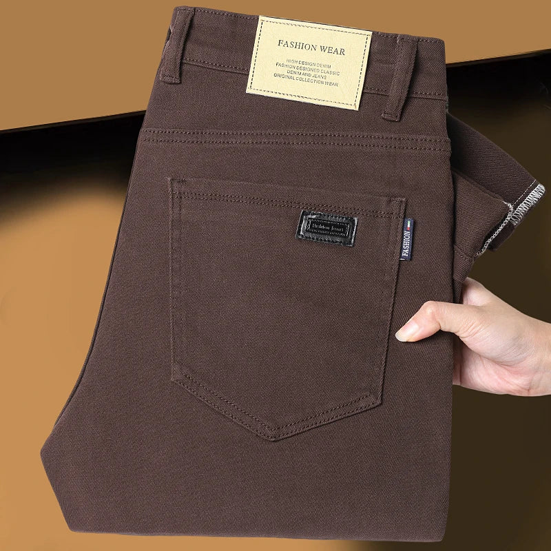 Vaqueros Hombre Business Casual Slim Fit - Pantalones Rectos Elegantes 6 Colores