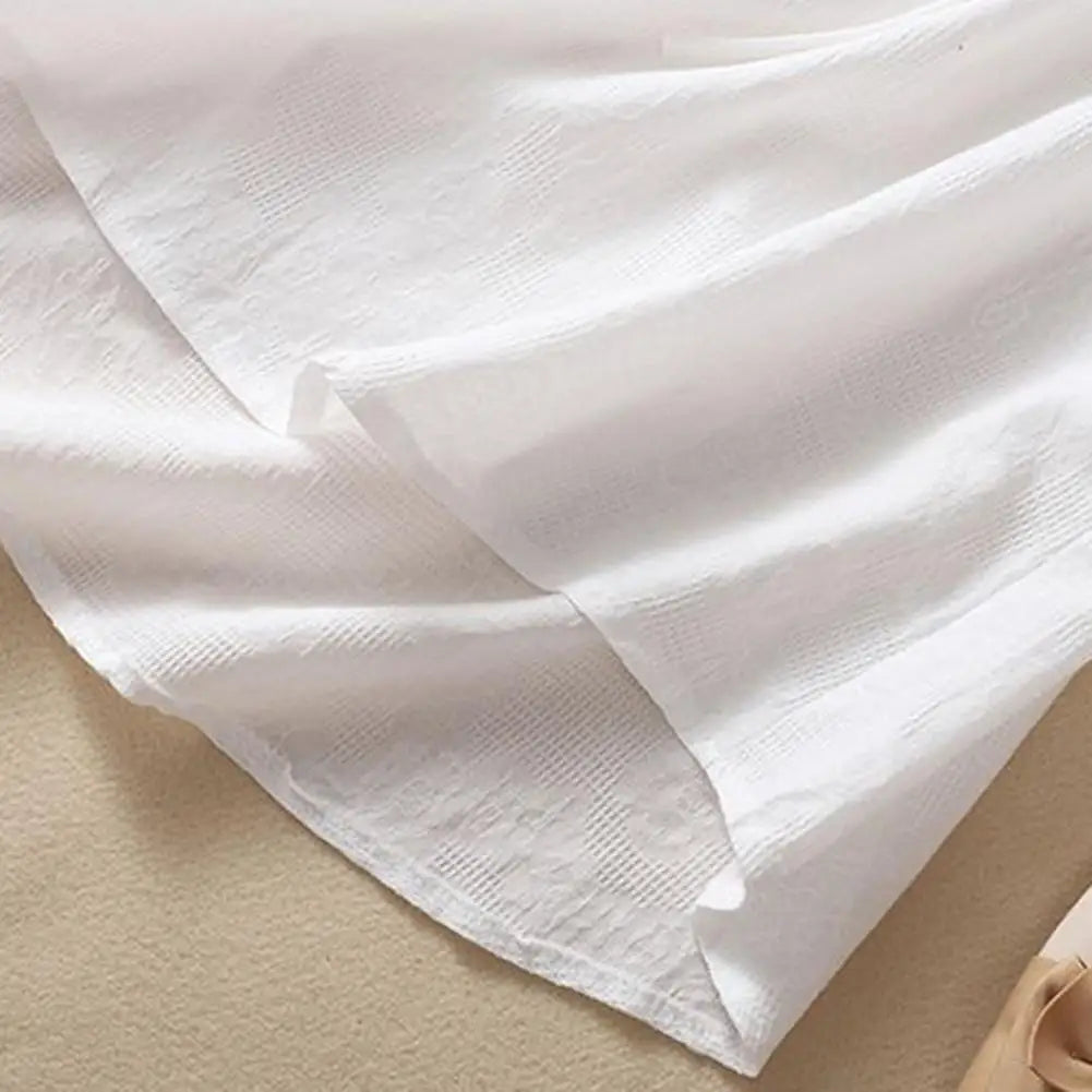 Blusa Algodón Lino Mujer Capucha - Camisa Manga Corta Verano