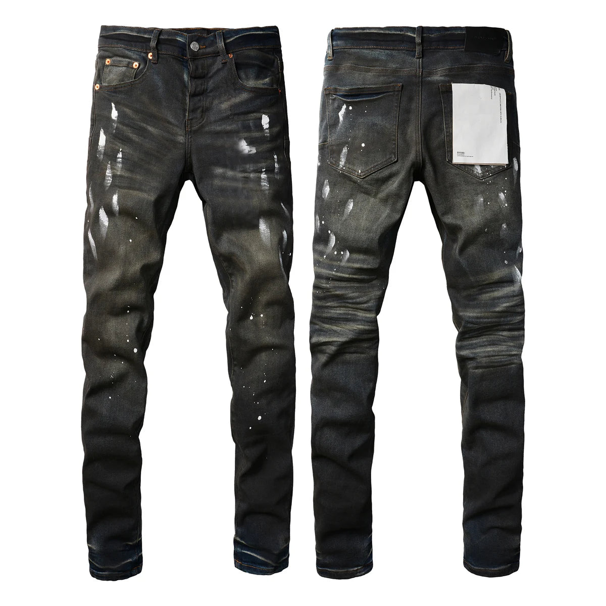 Vaqueros Hombre 2025 High Street Rotos - Jeans Skinny Desgastados Azul Cintura Baja Fashion
