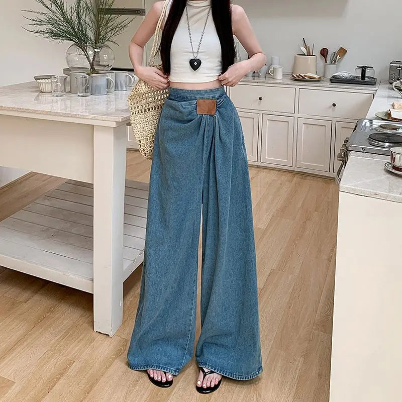 Jeans Mujer Pierna Ancha Americanos - Pantalón Holgado 2025