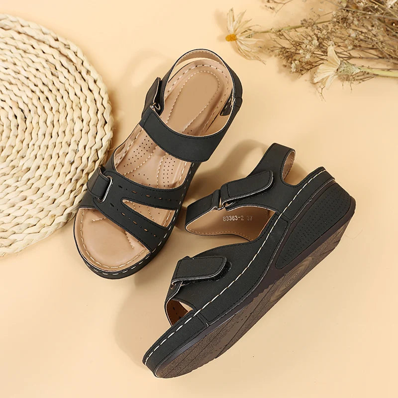 Sandalias Cuña Mujer Verano - Zapatos Plataforma Suela Suave Elegantes Tendencia