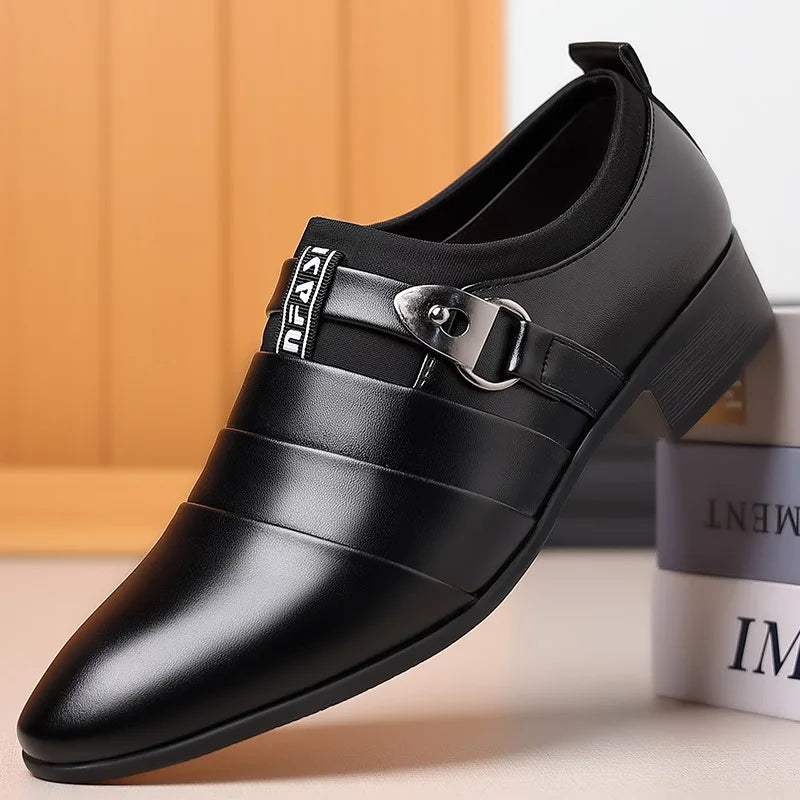 Zapatos Vestir Hombre Slip-On - Formales Boda Oficina Trabajo Loafers Elegantes