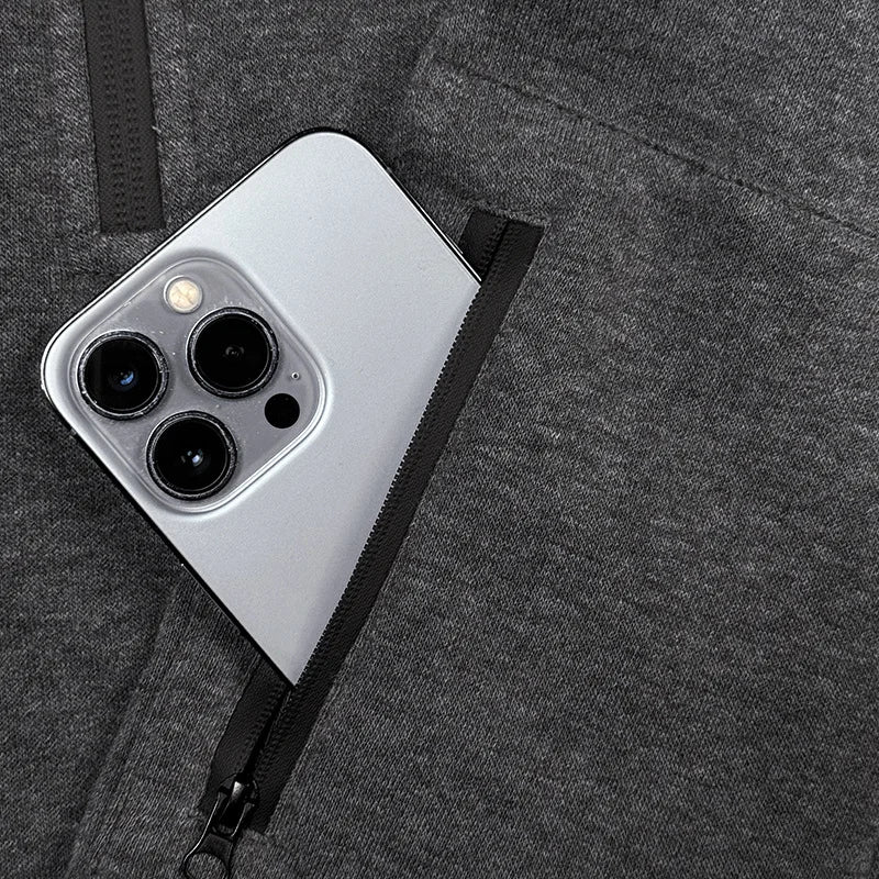 Sudadera Hombre Capucha Streetwear - Hoodie Otoño Invierno Punk Zip Up