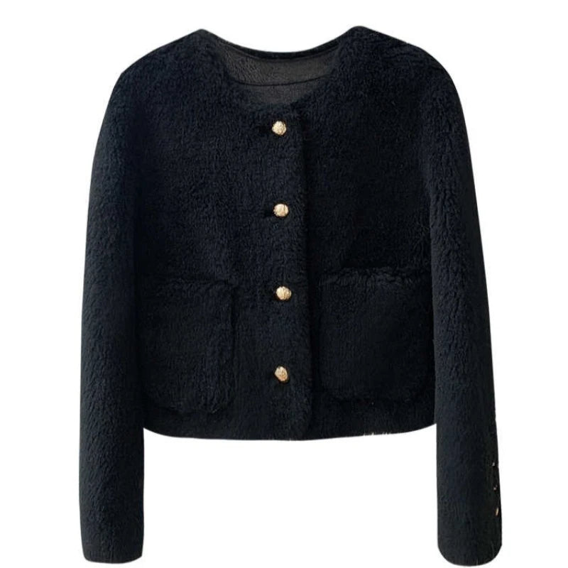 Chaqueta Piel Oveja Mujer Genuina - Chaqueta Shearling Cordero Invierno