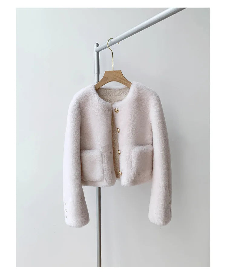 Chaqueta Piel Oveja Mujer Genuina - Chaqueta Shearling Cordero Invierno
