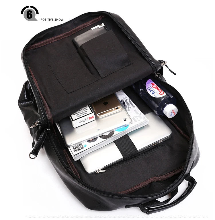 Mochila Cuero 2023 Alta Calidad Fashion - Estudiante Business Portátil Escolar Coreana