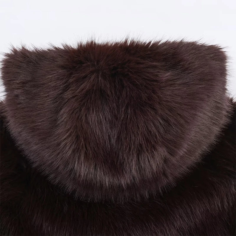 Chaqueta Mujer Elegante PU Piel - Chaqueta Solapa Doble Botón 2025