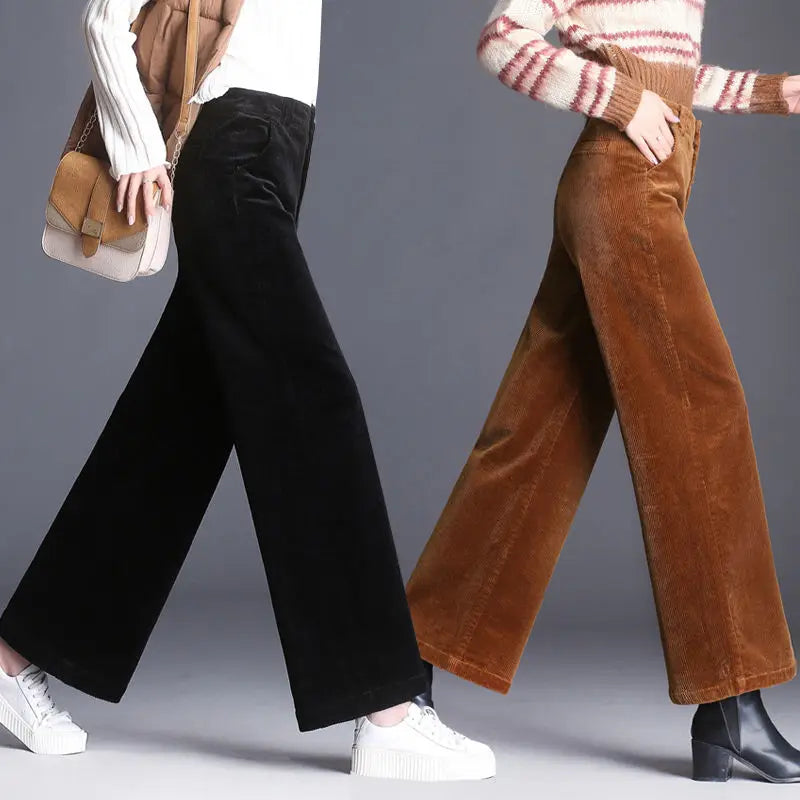 Pantalón Pana Pierna Ancha Mujer - Pantalón Palazzo Otoño 2019