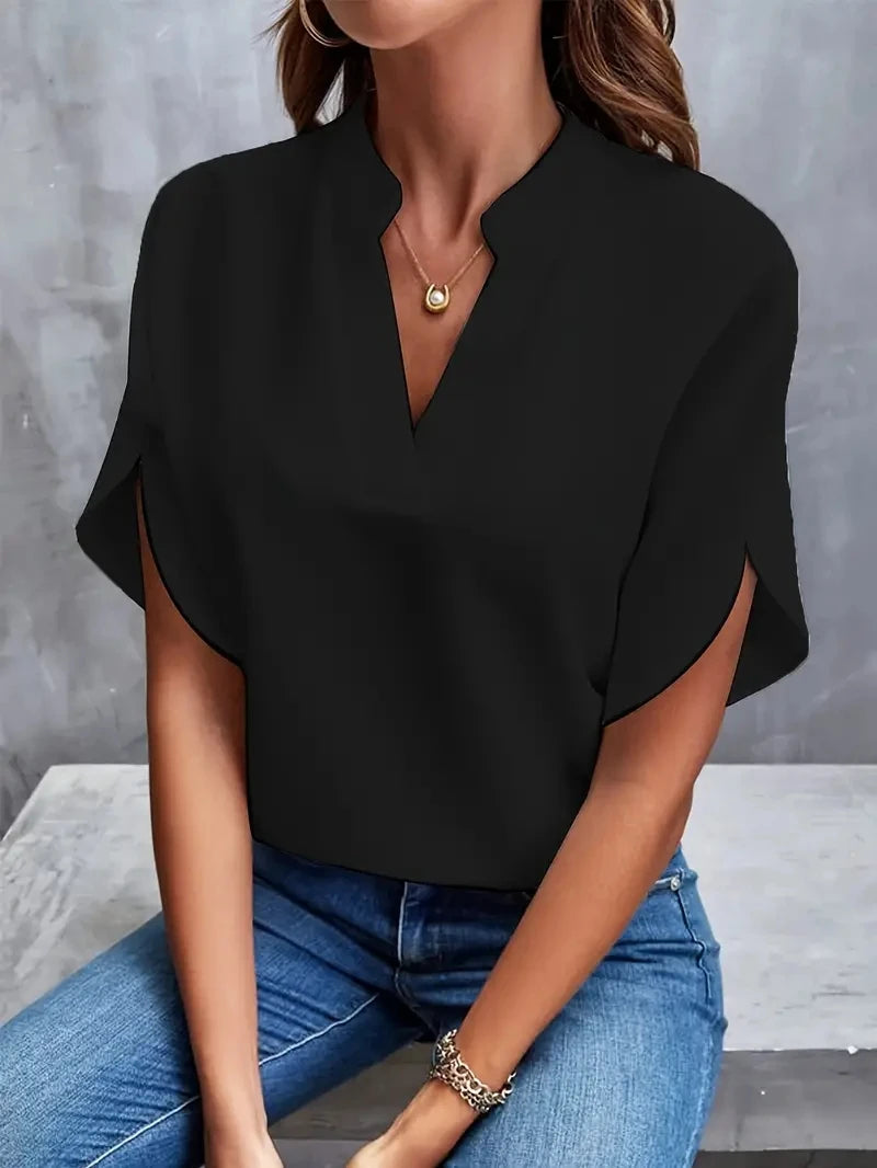 Blusa Chiffon Mujer Elegante - Camisa Manga Larga Oficina
