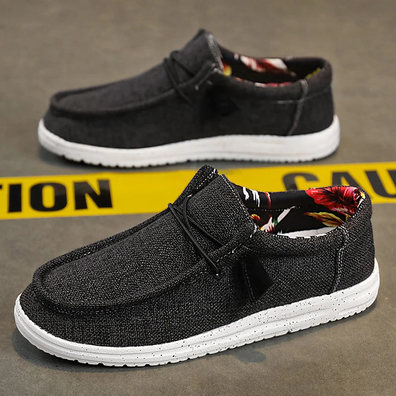 Zapatos Hombre Casual Transpirables - Ligeros Slip-On Planos Simples Cómodos Color Sólido Suela Suave Loafers