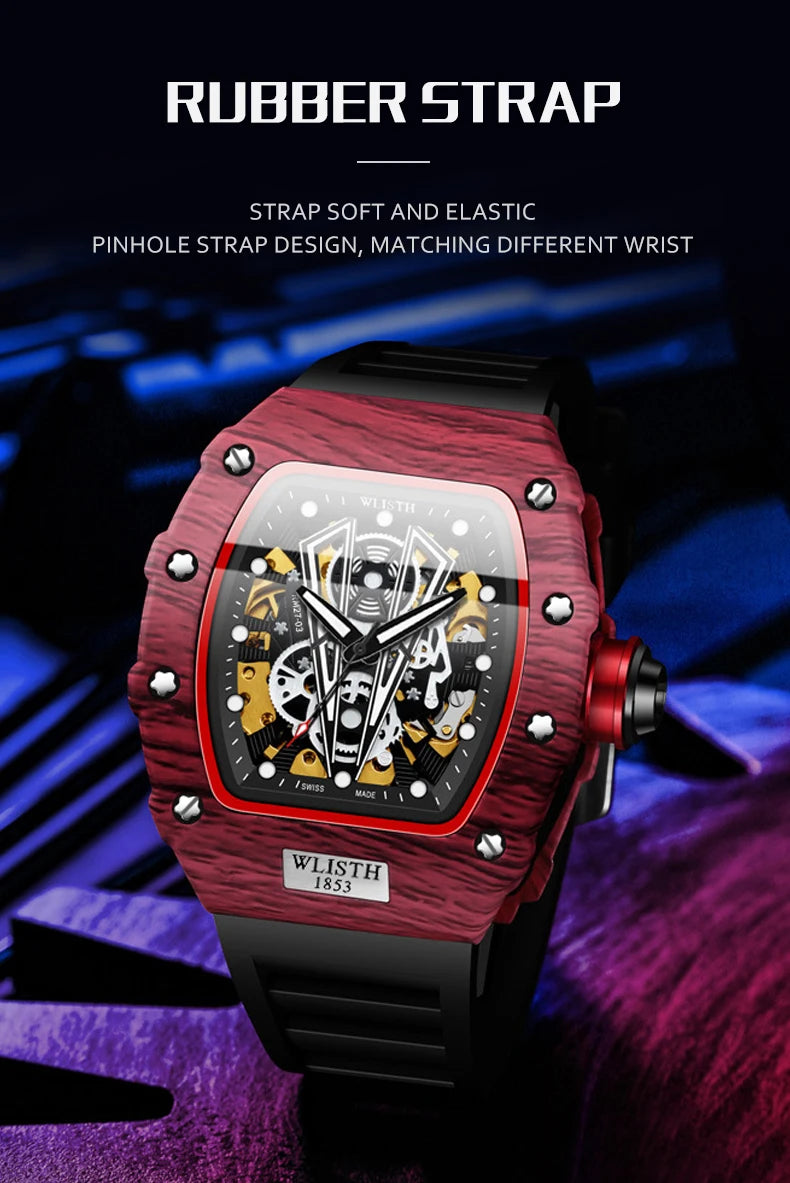 Reloj Mecánico Automático Barrel Type - Resistente al Agua Luminoso Business