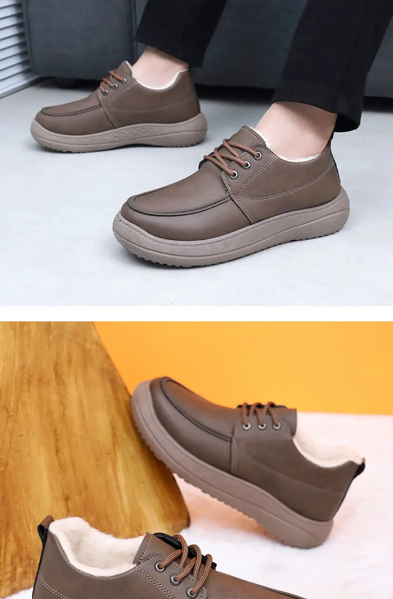 Zapatos Hombre Casual Algodón 2025 - Invierno Fashion Versátiles Cálidos Cómodos Antideslizantes Resistentes