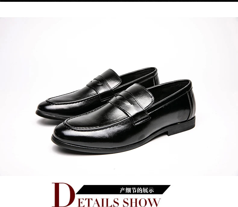 Zapatos de Vestir para Hombre - Mocasines Elegantes Cuero Business Formal