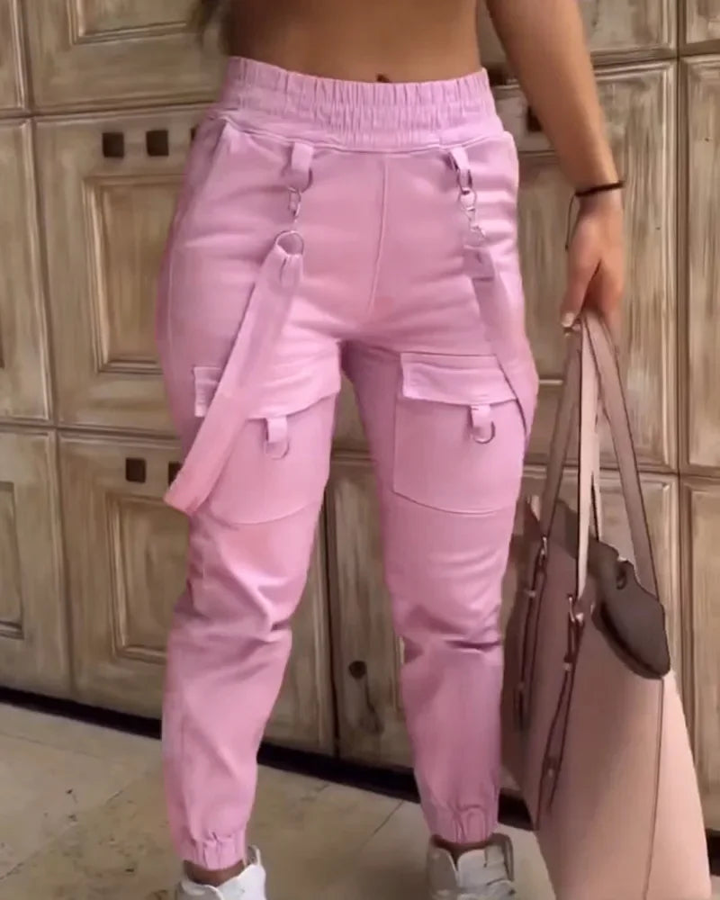 Pantalón Cargo Mujer Streetwear - Pantalón Casual Primavera 2024