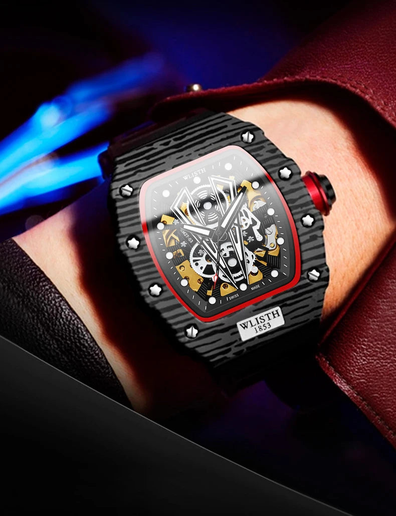 Reloj Mecánico Automático Barrel Type - Resistente al Agua Luminoso Business