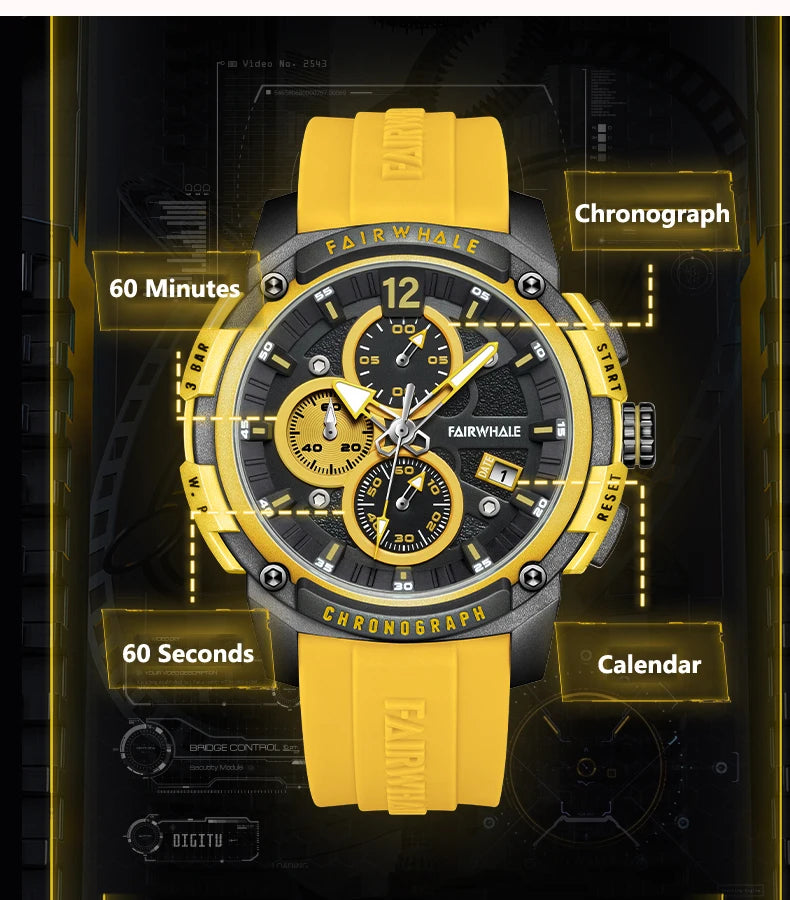 Reloj Mark Fairwhale 4360 Deportivo - Cuarzo Silicona Multifunción Resistente al Agua