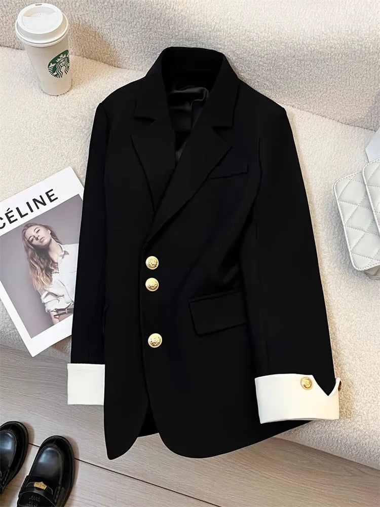 Blazer Mujer Elegante Manga Larga