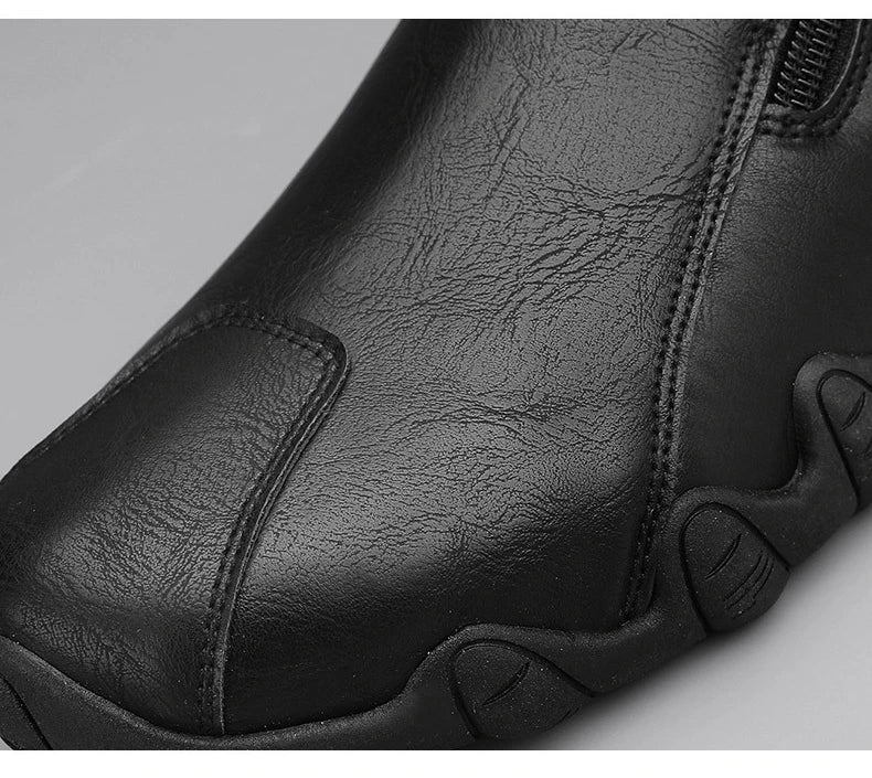 Botines Hombre Casual 2024 - Botas Tobillo Lujo Slip-On Ligeras Outdoor High Top