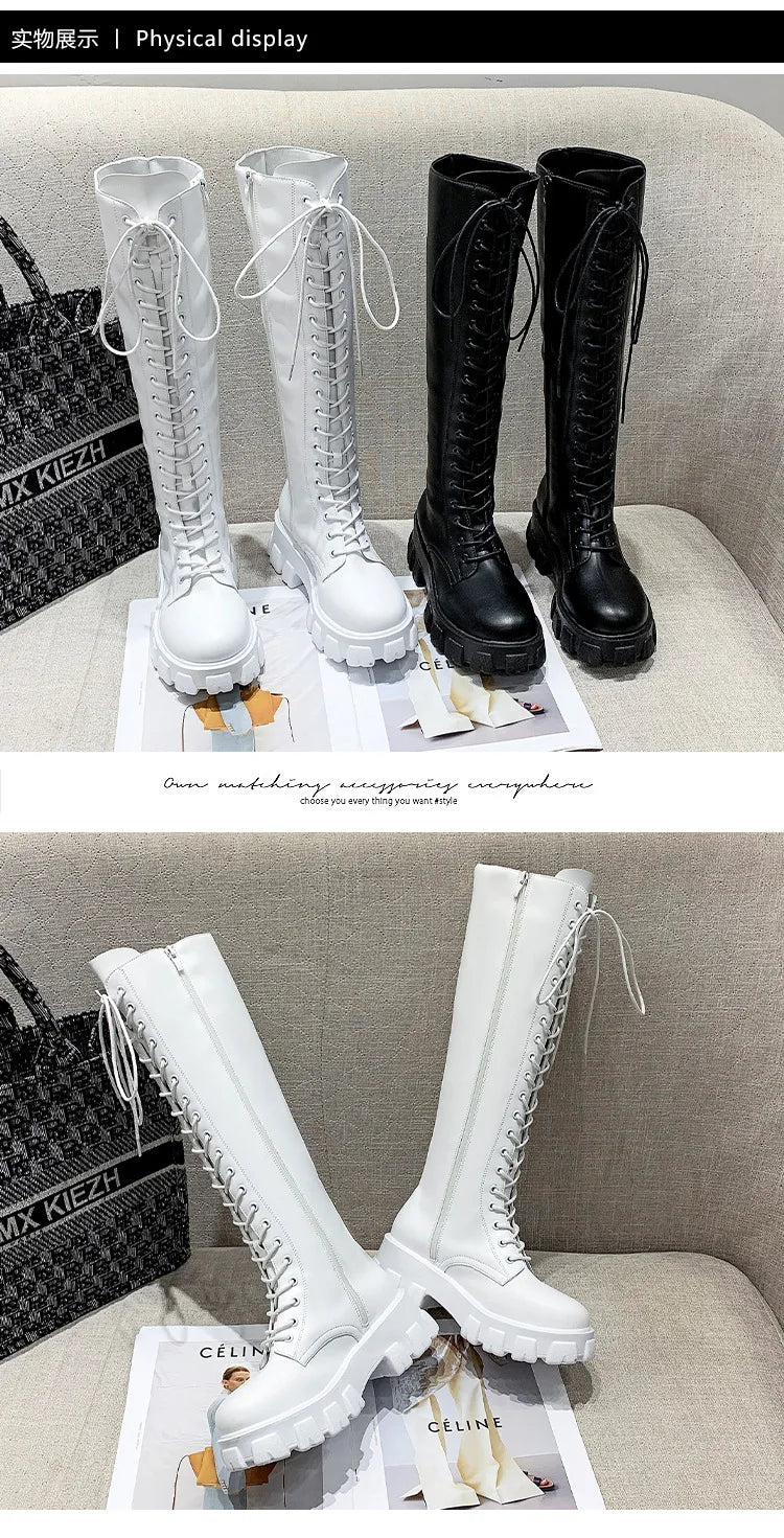 Botas Altas Mujer 2025 Nuevas - Fashion Casual Antideslizantes Plataforma