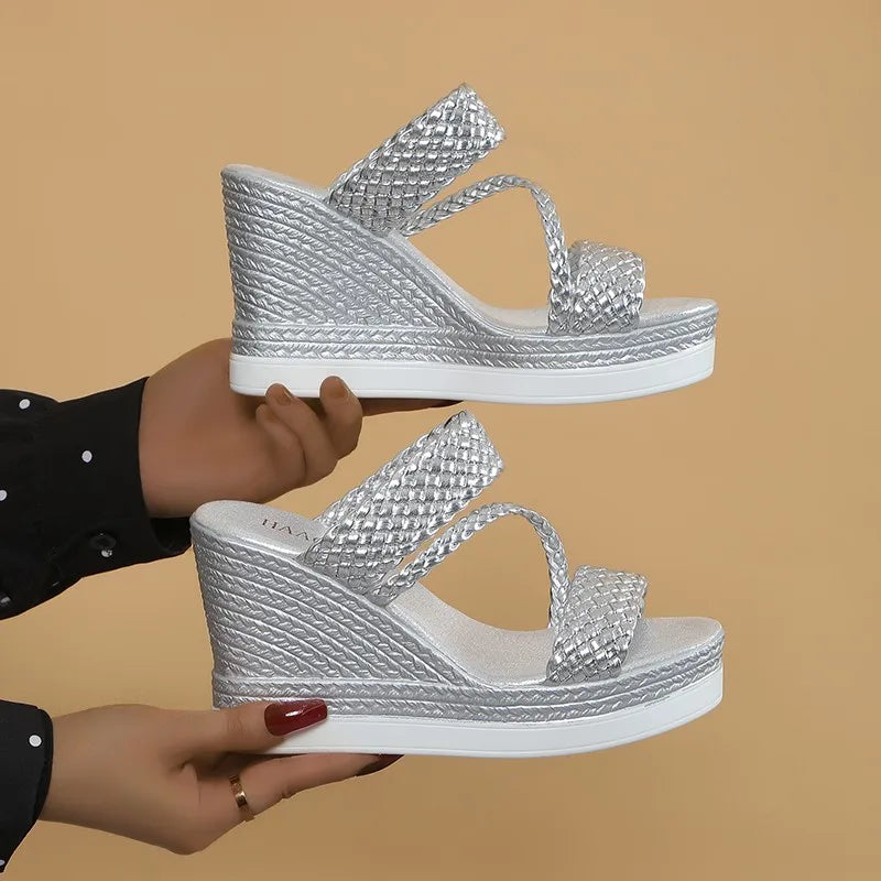 Sandalias Verano Mujer 2024 - Zapatos Playa Cuña Designer Casual Cómodas