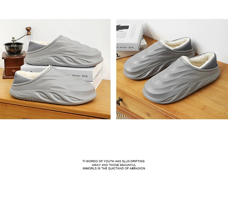 Pantuflas Casa Hombre Forro Polar - Invierno Cálidas Antideslizantes Impermeables