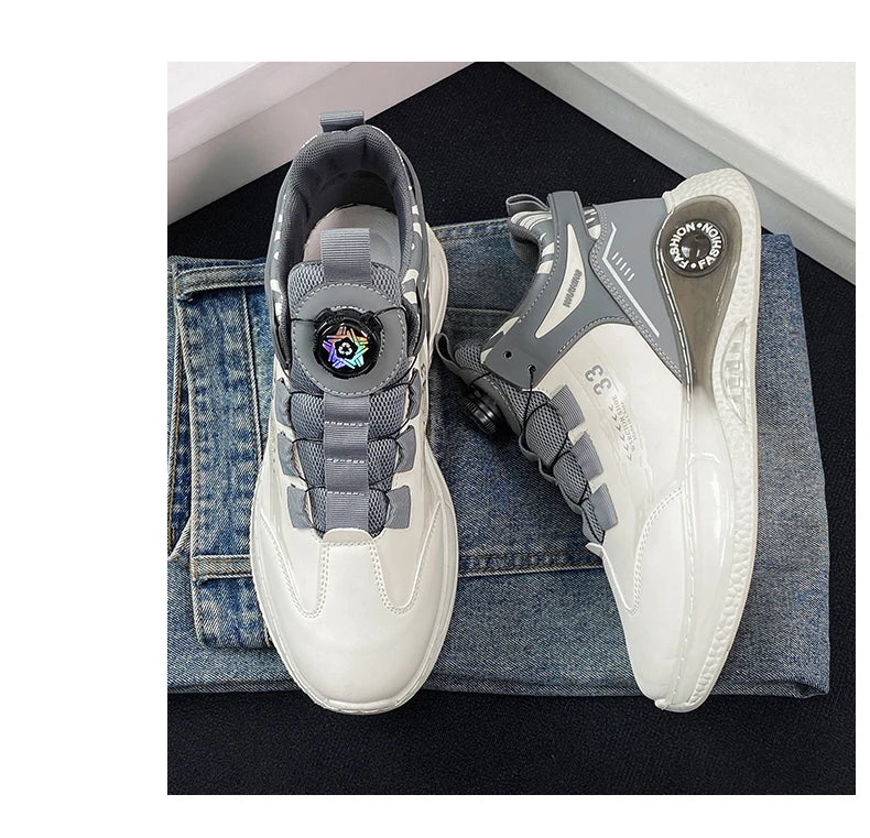 Sneakers Hombre Hebilla Giratoria - Cómodas Antideslizantes Cordones Duraderas Outdoor Actividades