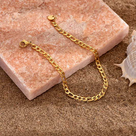 Pulsera Acero Inoxidable Chapado Oro 14K - Unisex