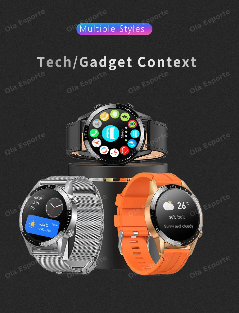 Smartwatch 2025 AMOLED Hombre Mujer - Pantalla Táctil Completa Bluetooth Llamadas 5ATM Deportivo