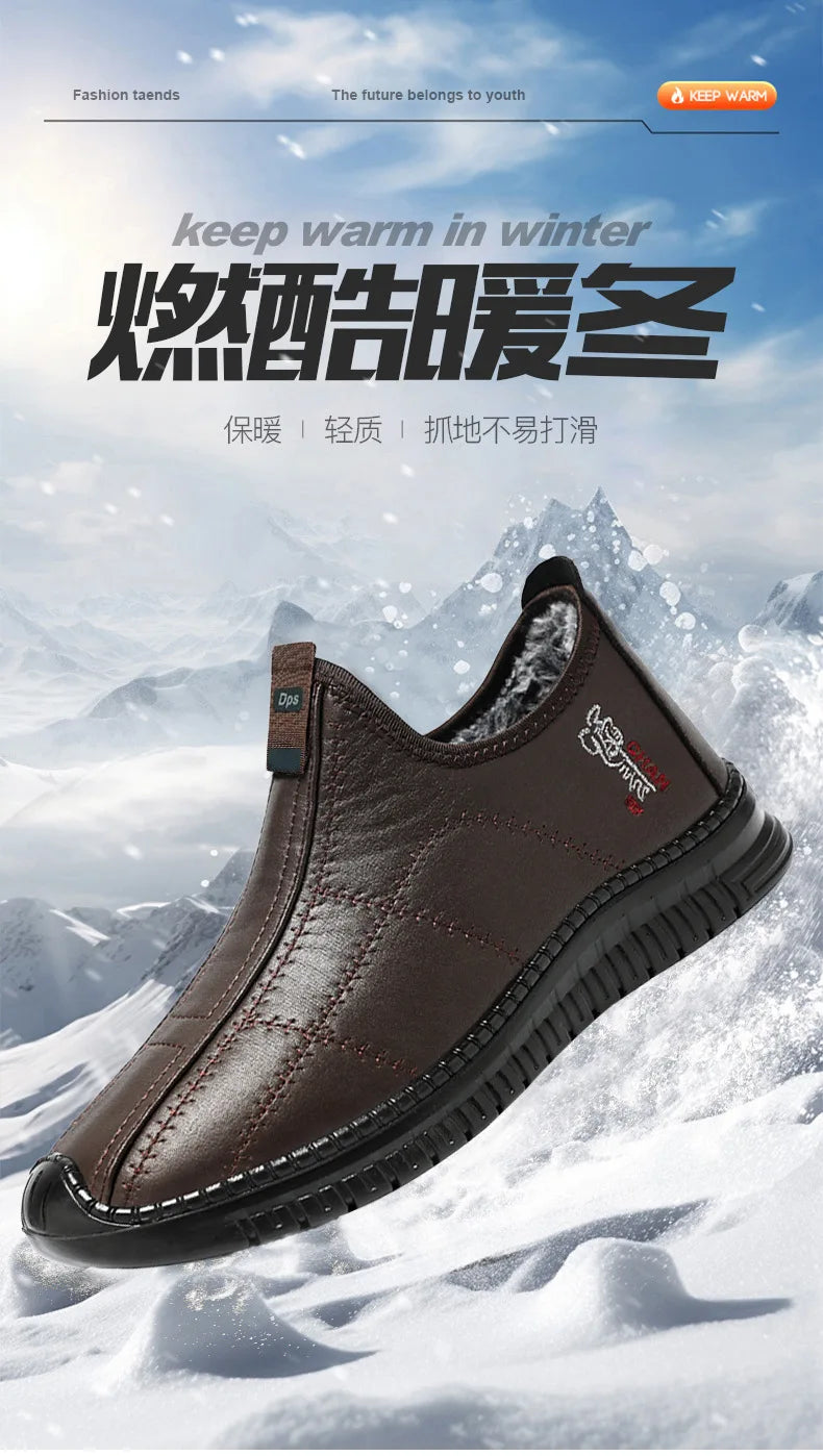 Botas Algodón Hombre Invierno 2025 - Cálidas Acolchadas Outdoor Antideslizantes Casual