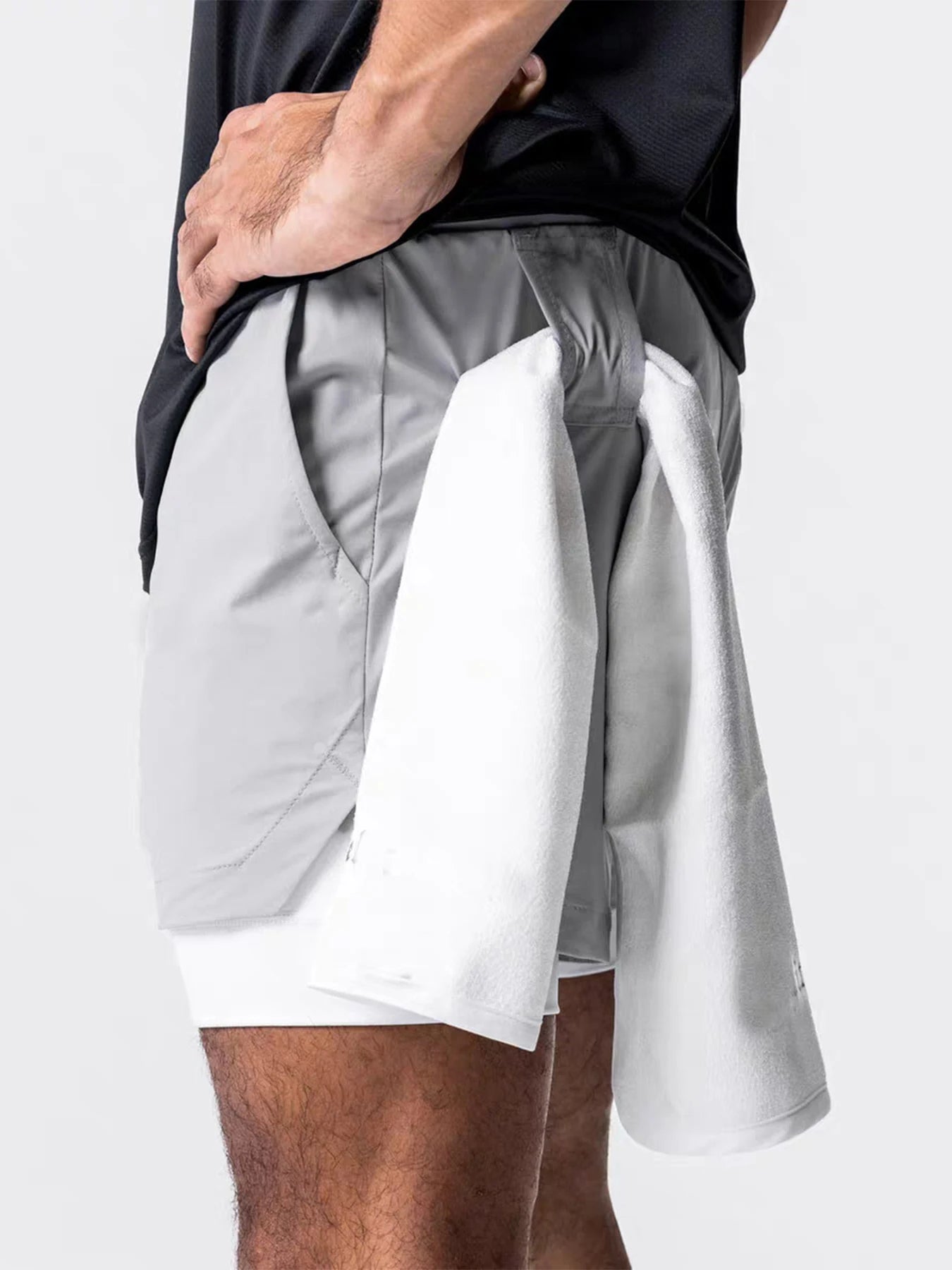 Shorts Deportivos Hombre Doble Capa - Pantalones Baloncesto Secado Rápido