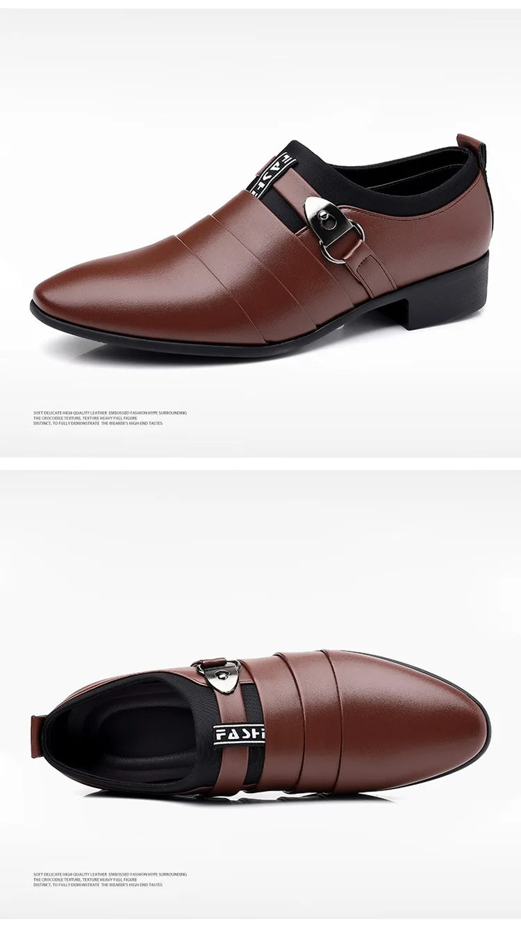 Zapatos Vestir Hombre Slip-On - Formales Boda Oficina Trabajo Loafers Elegantes