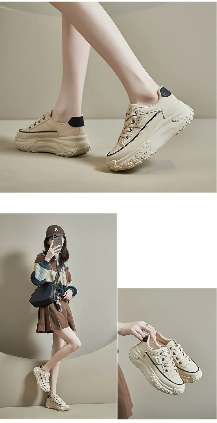 Sneakers Casual Plataforma Mujer - Zapatillas Designer Versátiles Premium