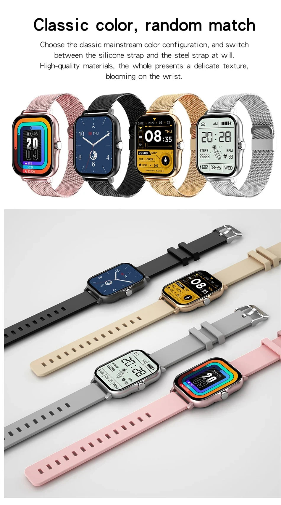 Smartwatch 2025 Hombre Mujer 1.83" Pantalla Táctil - Bluetooth Llamadas Monitoreo Deportivo Android iOS