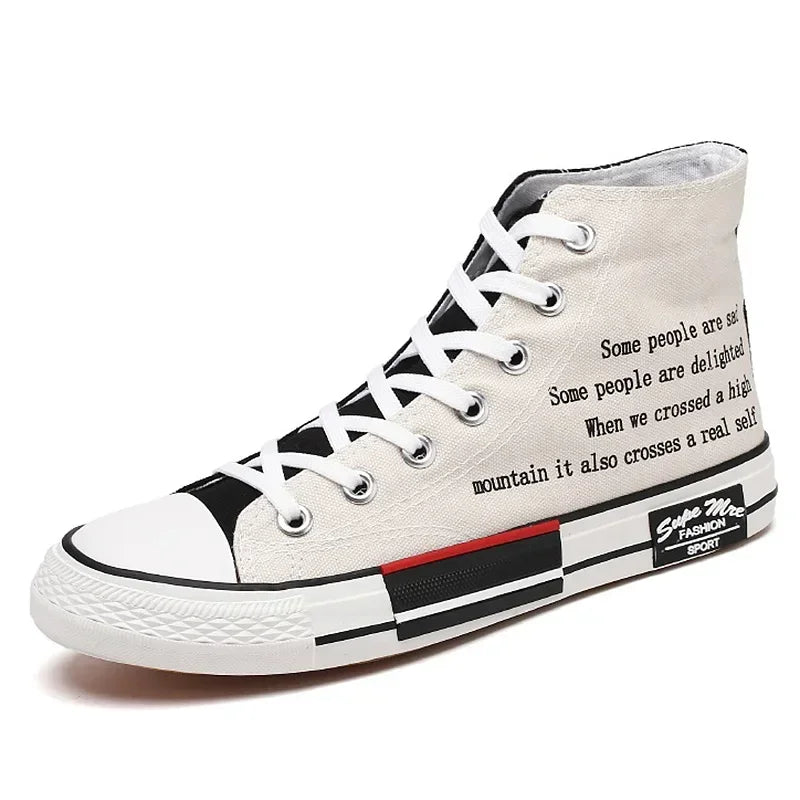 Sneakers High Top Mujer Designer - Zapatillas Canvas Plataforma Talla Grande