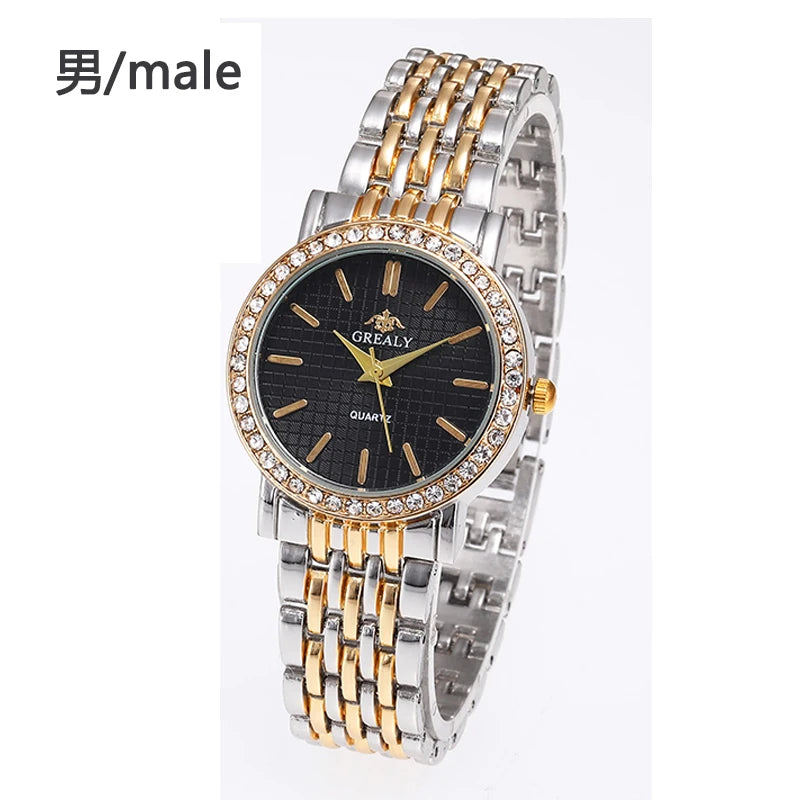 Reloj Pulsera Mujer Diamantes - Números Romanos Acero Pareja