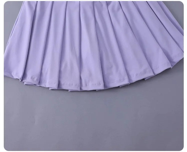 Falda Tenis Mujer Plisada - Falda Deportiva Golf Cintura Alta Con Shorts
