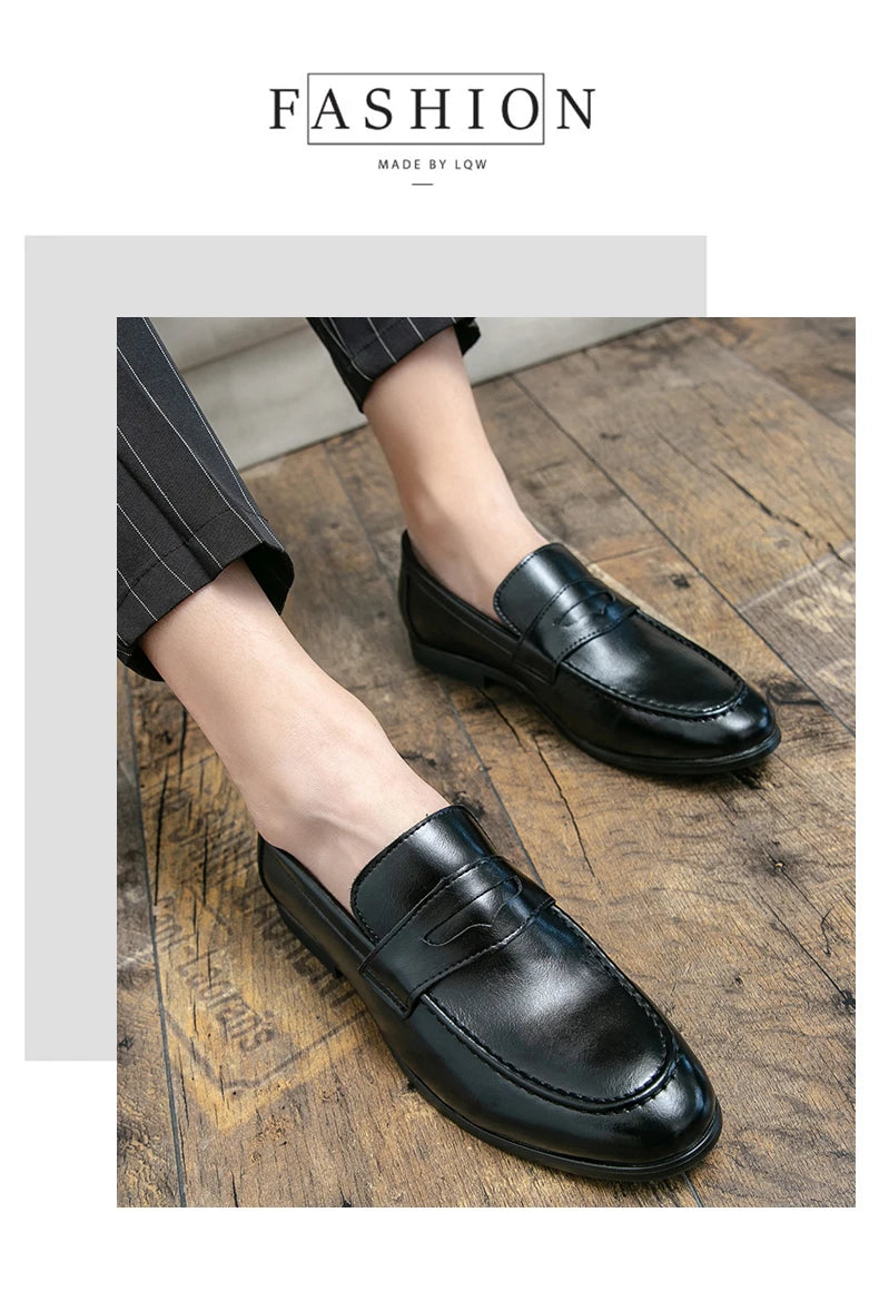 Zapatos de Vestir para Hombre - Mocasines Elegantes Cuero Business Formal