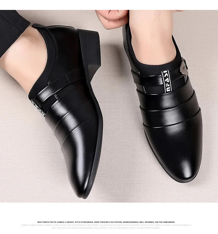 Zapatos Vestir Hombre Slip-On - Formales Boda Oficina Trabajo Loafers Elegantes