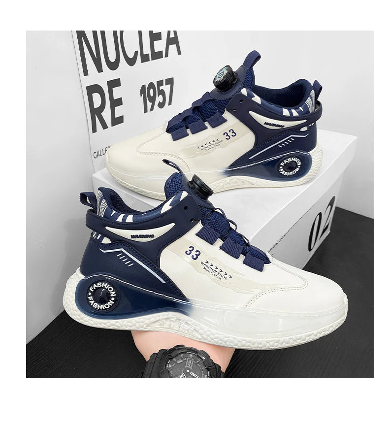 Sneakers Hombre Hebilla Giratoria - Cómodas Antideslizantes Cordones Duraderas Outdoor Actividades