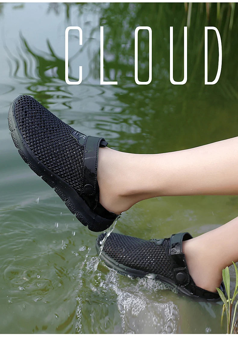 Sandalias Playa Mujer Transpirables - Zuecos Jardín Aqua Trekking Talla Grande