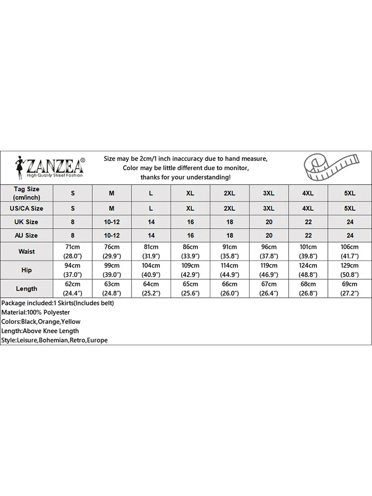 Falda Cargo Mujer Elegante ZANZEA - Falda Oficina Cintura Alta Botones Verano