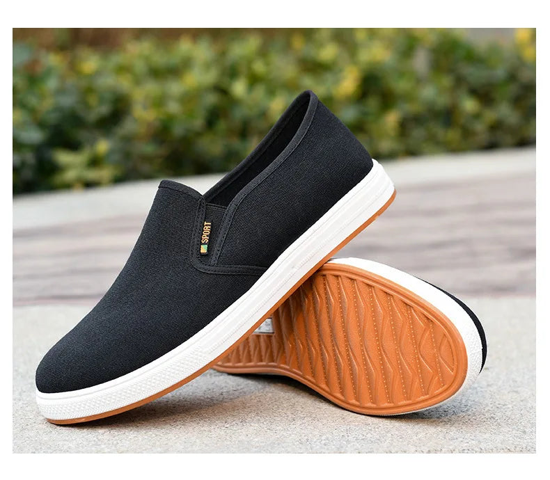 Sneakers Canvas Hombre Slip-On - Zapatillas Casual Vulcanizadas Ligeras Sin Cordones