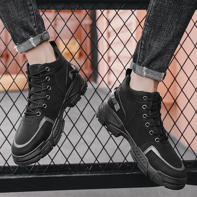 Botas Hombre Casual Suela Suave - Antideslizantes 4 Estaciones Trabajo Outdoor Estudiante Deportivas Fashion Youth Versátiles Trendy