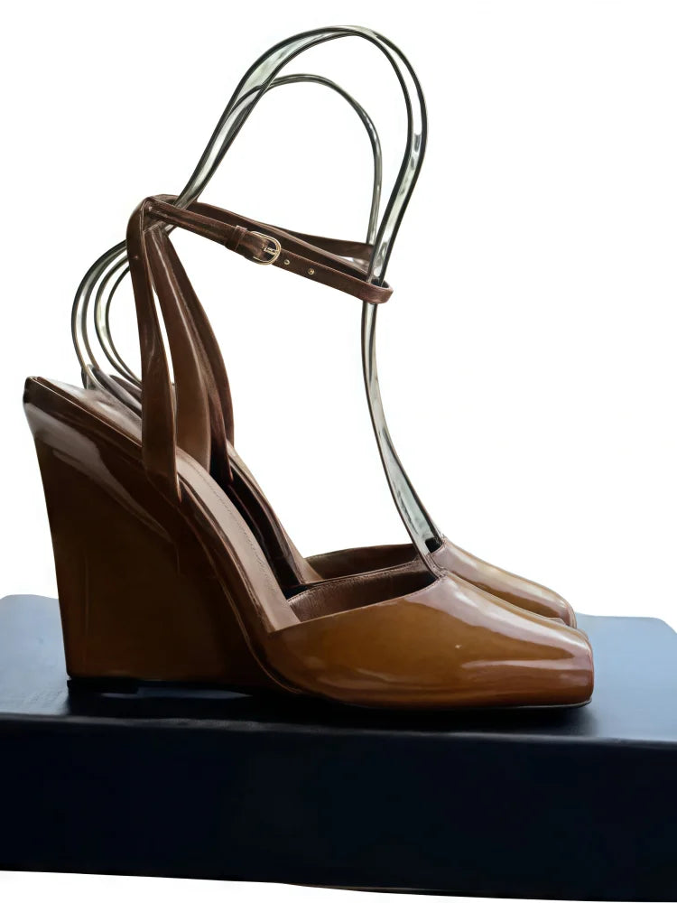 Sandalias Plataforma Mujer Satén 2025 - Zapatos Tacón Chunky Tiras Primavera