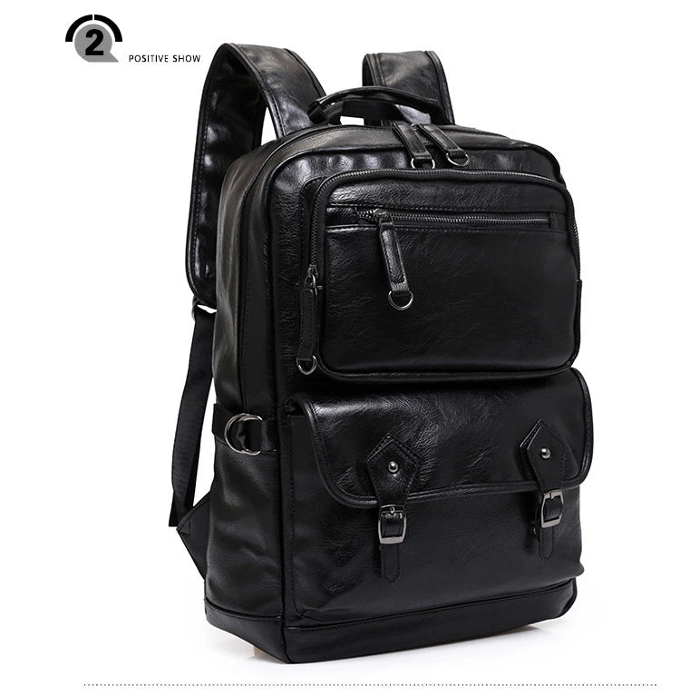 Mochila Cuero 2023 Alta Calidad Fashion - Estudiante Business Portátil Escolar Coreana